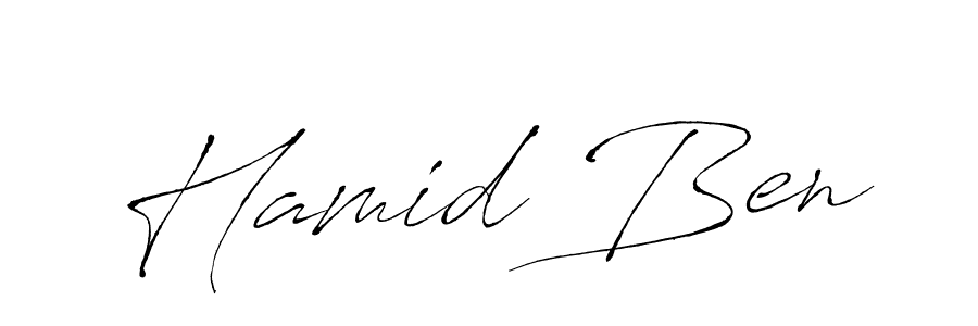 Hamid Ben stylish signature style. Best Handwritten Sign (Antro_Vectra) for my name. Handwritten Signature Collection Ideas for my name Hamid Ben. Hamid Ben signature style 6 images and pictures png