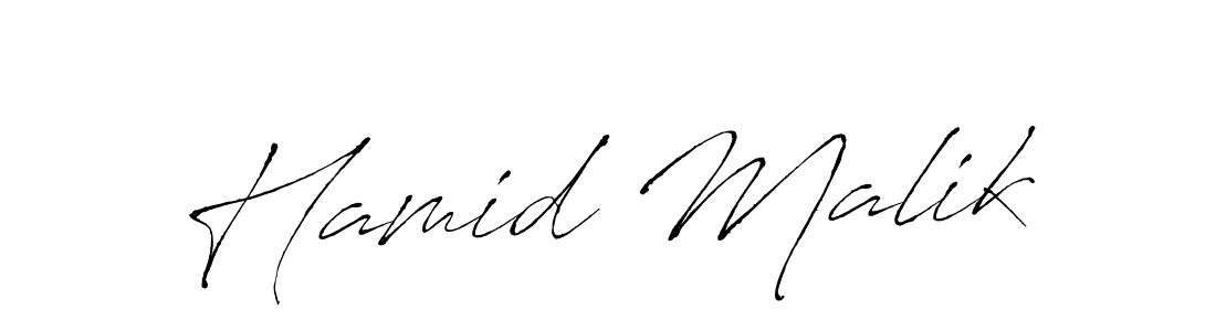 Make a beautiful signature design for name Hamid Malik. With this signature (Antro_Vectra) style, you can create a handwritten signature for free. Hamid Malik signature style 6 images and pictures png