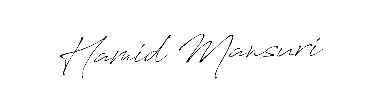 Create a beautiful signature design for name Hamid Mansuri. With this signature (Antro_Vectra) fonts, you can make a handwritten signature for free. Hamid Mansuri signature style 6 images and pictures png