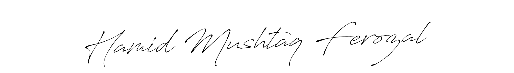 You should practise on your own different ways (Antro_Vectra) to write your name (Hamid Mushtaq Ferozal) in signature. don't let someone else do it for you. Hamid Mushtaq Ferozal signature style 6 images and pictures png