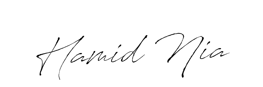 Antro_Vectra is a professional signature style that is perfect for those who want to add a touch of class to their signature. It is also a great choice for those who want to make their signature more unique. Get Hamid Nia name to fancy signature for free. Hamid Nia signature style 6 images and pictures png
