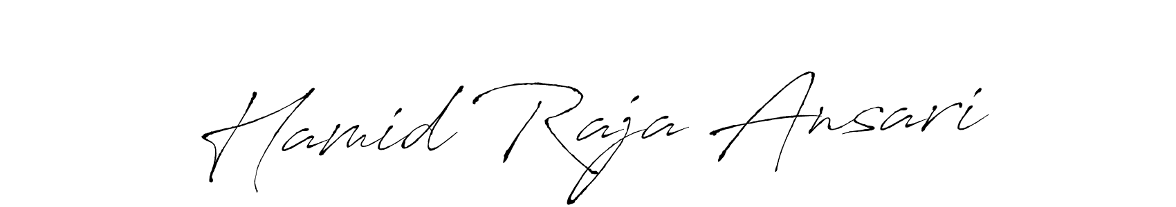 Make a beautiful signature design for name Hamid Raja Ansari. With this signature (Antro_Vectra) style, you can create a handwritten signature for free. Hamid Raja Ansari signature style 6 images and pictures png