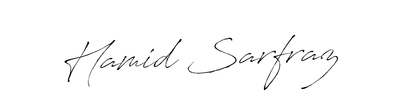 Design your own signature with our free online signature maker. With this signature software, you can create a handwritten (Antro_Vectra) signature for name Hamid Sarfraz. Hamid Sarfraz signature style 6 images and pictures png