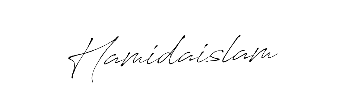 Design your own signature with our free online signature maker. With this signature software, you can create a handwritten (Antro_Vectra) signature for name Hamidaislam. Hamidaislam signature style 6 images and pictures png