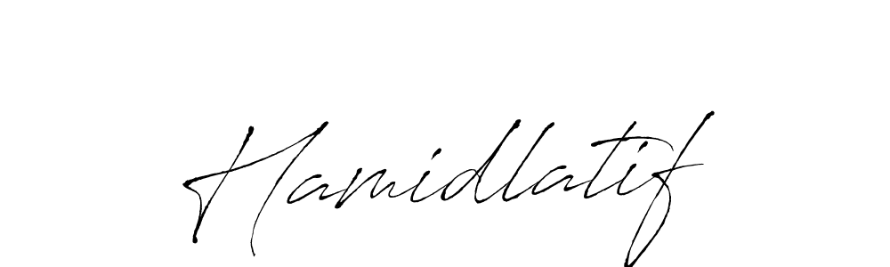 Make a beautiful signature design for name Hamidlatif. With this signature (Antro_Vectra) style, you can create a handwritten signature for free. Hamidlatif signature style 6 images and pictures png