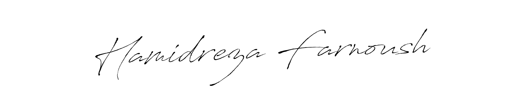 Hamidreza Farnoush stylish signature style. Best Handwritten Sign (Antro_Vectra) for my name. Handwritten Signature Collection Ideas for my name Hamidreza Farnoush. Hamidreza Farnoush signature style 6 images and pictures png