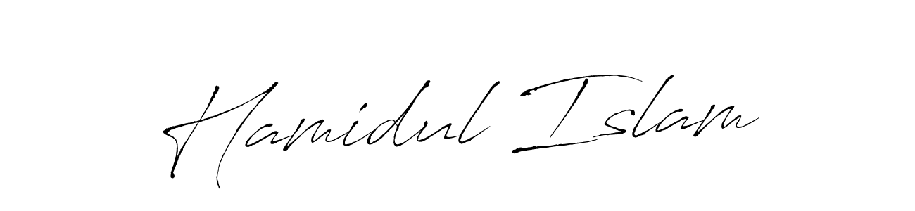 Design your own signature with our free online signature maker. With this signature software, you can create a handwritten (Antro_Vectra) signature for name Hamidul Islam. Hamidul Islam signature style 6 images and pictures png