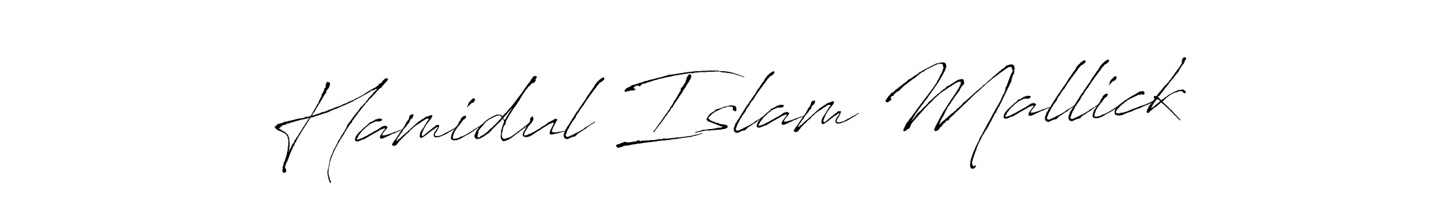 Use a signature maker to create a handwritten signature online. With this signature software, you can design (Antro_Vectra) your own signature for name Hamidul Islam Mallick. Hamidul Islam Mallick signature style 6 images and pictures png