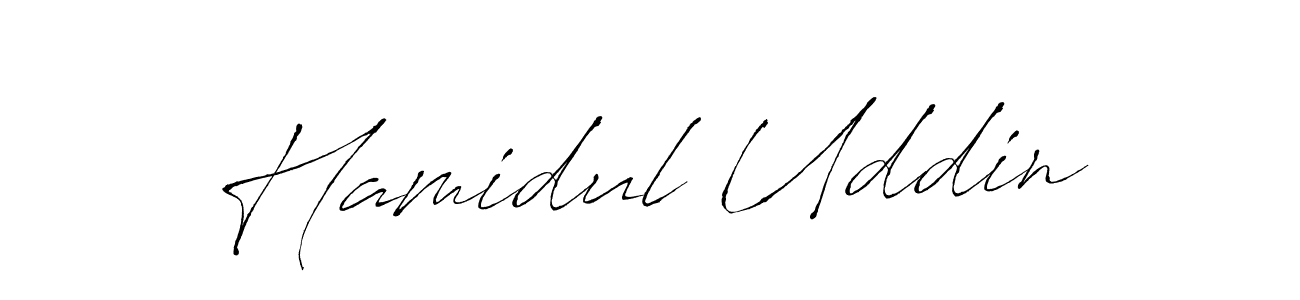 The best way (Antro_Vectra) to make a short signature is to pick only two or three words in your name. The name Hamidul Uddin include a total of six letters. For converting this name. Hamidul Uddin signature style 6 images and pictures png