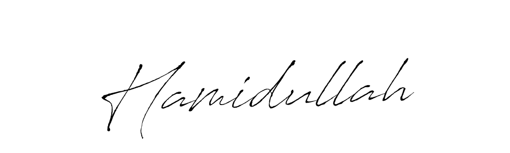 Design your own signature with our free online signature maker. With this signature software, you can create a handwritten (Antro_Vectra) signature for name Hamidullah. Hamidullah signature style 6 images and pictures png