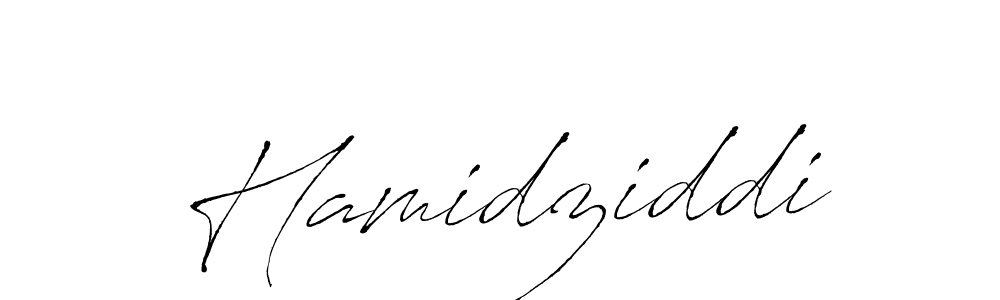 Make a beautiful signature design for name Hamidziddi. With this signature (Antro_Vectra) style, you can create a handwritten signature for free. Hamidziddi signature style 6 images and pictures png