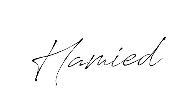 How to make Hamied name signature. Use Antro_Vectra style for creating short signs online. This is the latest handwritten sign. Hamied signature style 6 images and pictures png