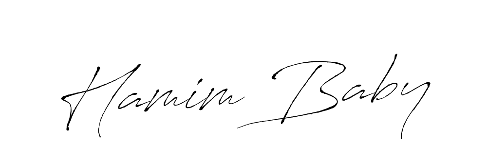 The best way (Antro_Vectra) to make a short signature is to pick only two or three words in your name. The name Hamim Baby include a total of six letters. For converting this name. Hamim Baby signature style 6 images and pictures png