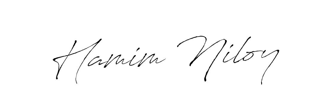 Design your own signature with our free online signature maker. With this signature software, you can create a handwritten (Antro_Vectra) signature for name Hamim Niloy. Hamim Niloy signature style 6 images and pictures png