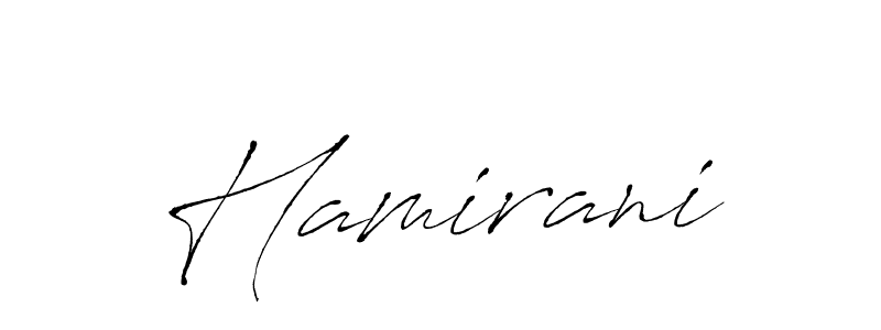 Antro_Vectra is a professional signature style that is perfect for those who want to add a touch of class to their signature. It is also a great choice for those who want to make their signature more unique. Get Hamirani name to fancy signature for free. Hamirani signature style 6 images and pictures png