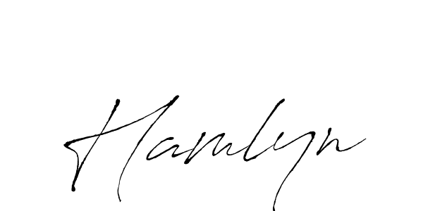 Make a beautiful signature design for name Hamlyn. With this signature (Antro_Vectra) style, you can create a handwritten signature for free. Hamlyn signature style 6 images and pictures png