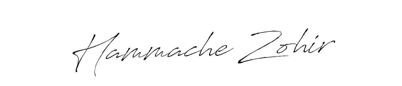 How to make Hammache Zohir name signature. Use Antro_Vectra style for creating short signs online. This is the latest handwritten sign. Hammache Zohir signature style 6 images and pictures png
