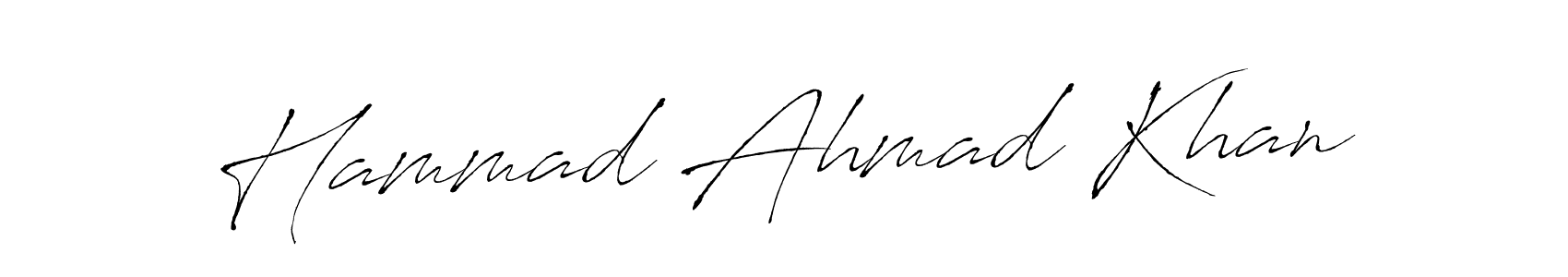 Also You can easily find your signature by using the search form. We will create Hammad Ahmad Khan name handwritten signature images for you free of cost using Antro_Vectra sign style. Hammad Ahmad Khan signature style 6 images and pictures png