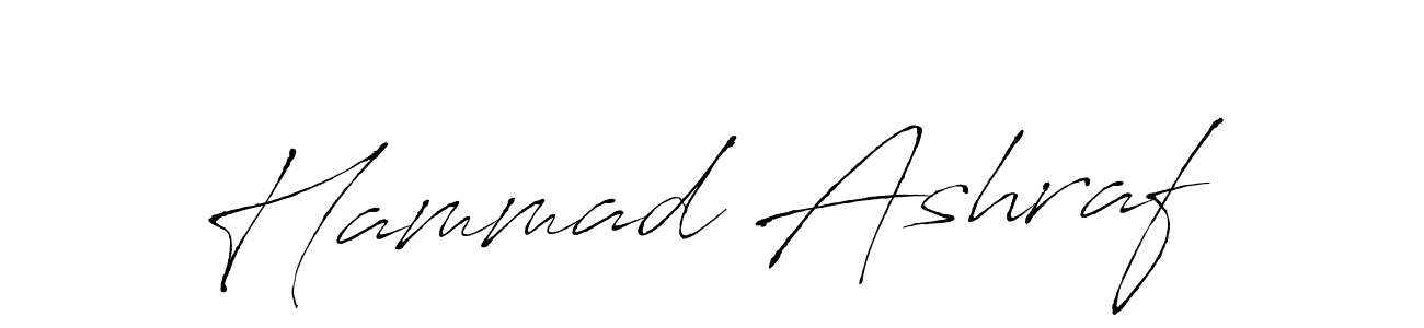 Design your own signature with our free online signature maker. With this signature software, you can create a handwritten (Antro_Vectra) signature for name Hammad Ashraf. Hammad Ashraf signature style 6 images and pictures png
