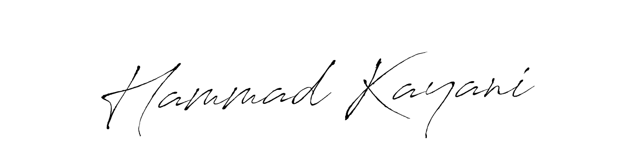 Design your own signature with our free online signature maker. With this signature software, you can create a handwritten (Antro_Vectra) signature for name Hammad Kayani. Hammad Kayani signature style 6 images and pictures png