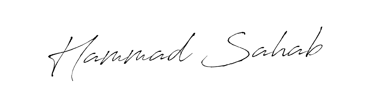 Similarly Antro_Vectra is the best handwritten signature design. Signature creator online .You can use it as an online autograph creator for name Hammad Sahab. Hammad Sahab signature style 6 images and pictures png
