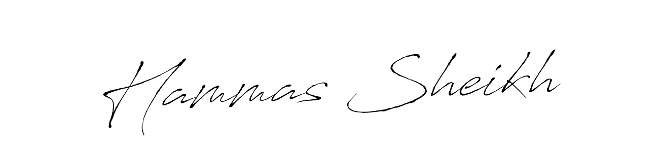 Make a beautiful signature design for name Hammas Sheikh. With this signature (Antro_Vectra) style, you can create a handwritten signature for free. Hammas Sheikh signature style 6 images and pictures png