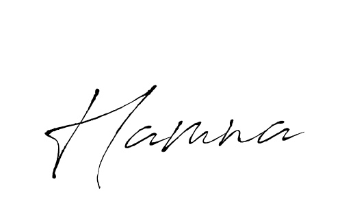 Use a signature maker to create a handwritten signature online. With this signature software, you can design (Antro_Vectra) your own signature for name Hamna. Hamna signature style 6 images and pictures png