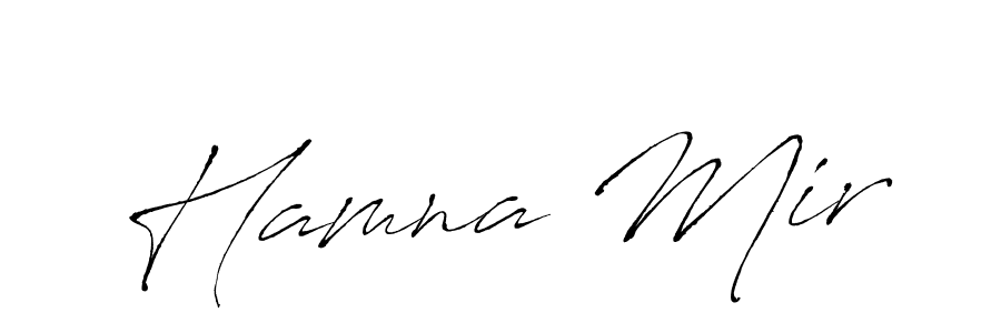 Make a beautiful signature design for name Hamna Mir. With this signature (Antro_Vectra) style, you can create a handwritten signature for free. Hamna Mir signature style 6 images and pictures png