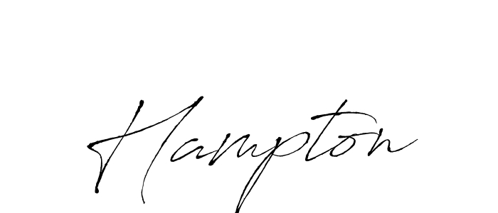 Design your own signature with our free online signature maker. With this signature software, you can create a handwritten (Antro_Vectra) signature for name Hampton. Hampton signature style 6 images and pictures png