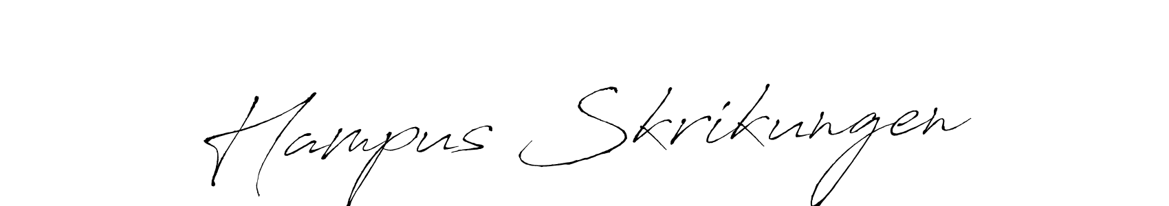 Create a beautiful signature design for name Hampus Skrikungen. With this signature (Antro_Vectra) fonts, you can make a handwritten signature for free. Hampus Skrikungen signature style 6 images and pictures png