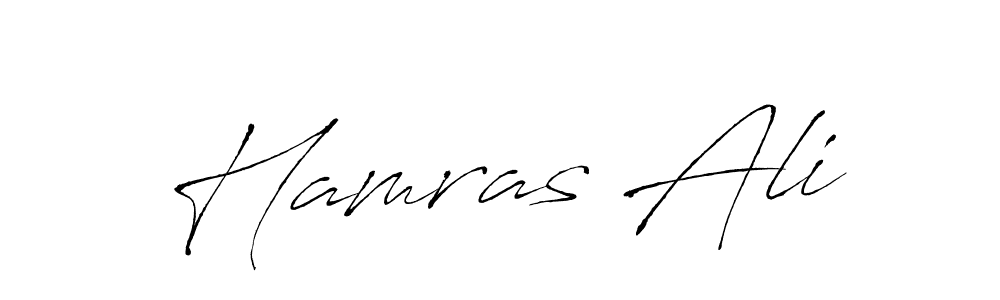 Make a beautiful signature design for name Hamras Ali. With this signature (Antro_Vectra) style, you can create a handwritten signature for free. Hamras Ali signature style 6 images and pictures png