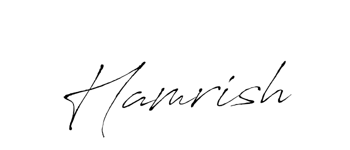Make a beautiful signature design for name Hamrish. With this signature (Antro_Vectra) style, you can create a handwritten signature for free. Hamrish signature style 6 images and pictures png