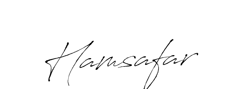 Make a beautiful signature design for name Hamsafar. With this signature (Antro_Vectra) style, you can create a handwritten signature for free. Hamsafar signature style 6 images and pictures png