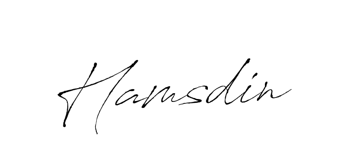 Use a signature maker to create a handwritten signature online. With this signature software, you can design (Antro_Vectra) your own signature for name Hamsdin. Hamsdin signature style 6 images and pictures png