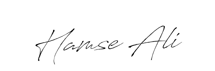 How to make Hamse Ali name signature. Use Antro_Vectra style for creating short signs online. This is the latest handwritten sign. Hamse Ali signature style 6 images and pictures png