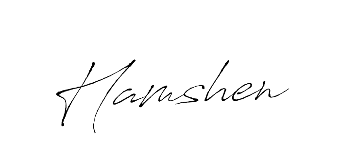 How to make Hamshen signature? Antro_Vectra is a professional autograph style. Create handwritten signature for Hamshen name. Hamshen signature style 6 images and pictures png