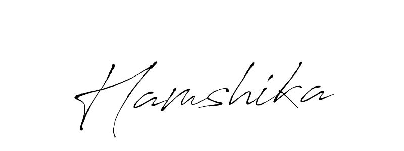 Create a beautiful signature design for name Hamshika. With this signature (Antro_Vectra) fonts, you can make a handwritten signature for free. Hamshika signature style 6 images and pictures png
