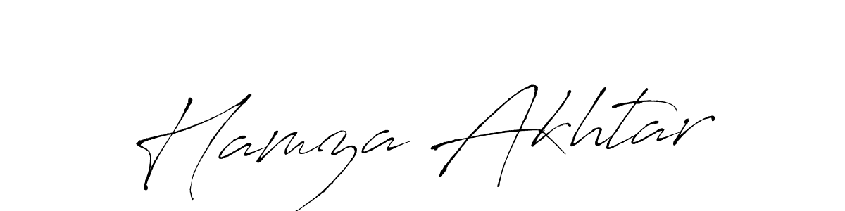 Make a beautiful signature design for name Hamza Akhtar. With this signature (Antro_Vectra) style, you can create a handwritten signature for free. Hamza Akhtar signature style 6 images and pictures png