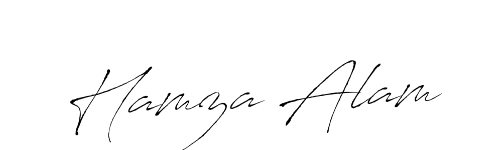 Hamza Alam stylish signature style. Best Handwritten Sign (Antro_Vectra) for my name. Handwritten Signature Collection Ideas for my name Hamza Alam. Hamza Alam signature style 6 images and pictures png