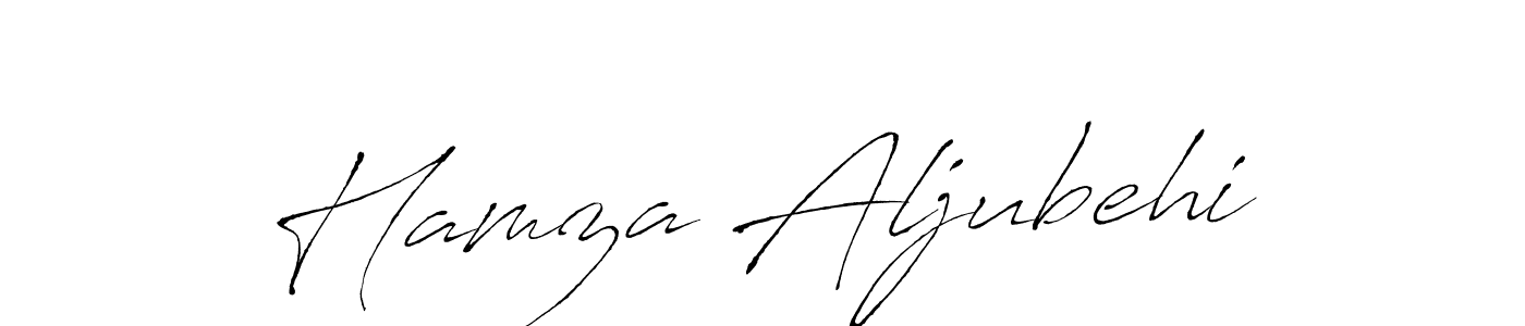 How to make Hamza Aljubehi name signature. Use Antro_Vectra style for creating short signs online. This is the latest handwritten sign. Hamza Aljubehi signature style 6 images and pictures png