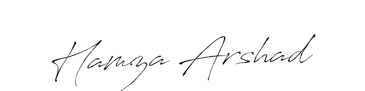 Design your own signature with our free online signature maker. With this signature software, you can create a handwritten (Antro_Vectra) signature for name Hamza Arshad. Hamza Arshad signature style 6 images and pictures png