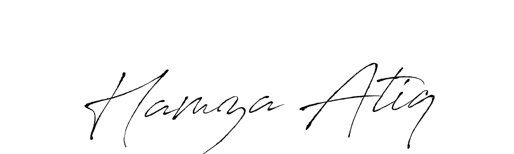 Hamza Atiq stylish signature style. Best Handwritten Sign (Antro_Vectra) for my name. Handwritten Signature Collection Ideas for my name Hamza Atiq. Hamza Atiq signature style 6 images and pictures png