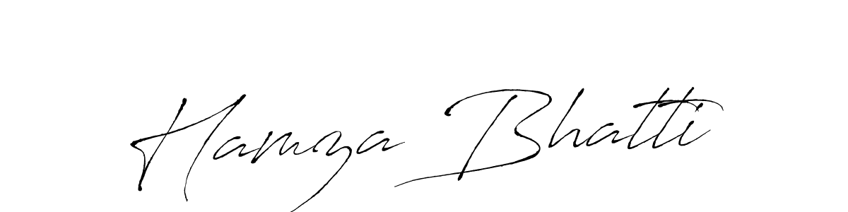 Make a beautiful signature design for name Hamza Bhatti. With this signature (Antro_Vectra) style, you can create a handwritten signature for free. Hamza Bhatti signature style 6 images and pictures png