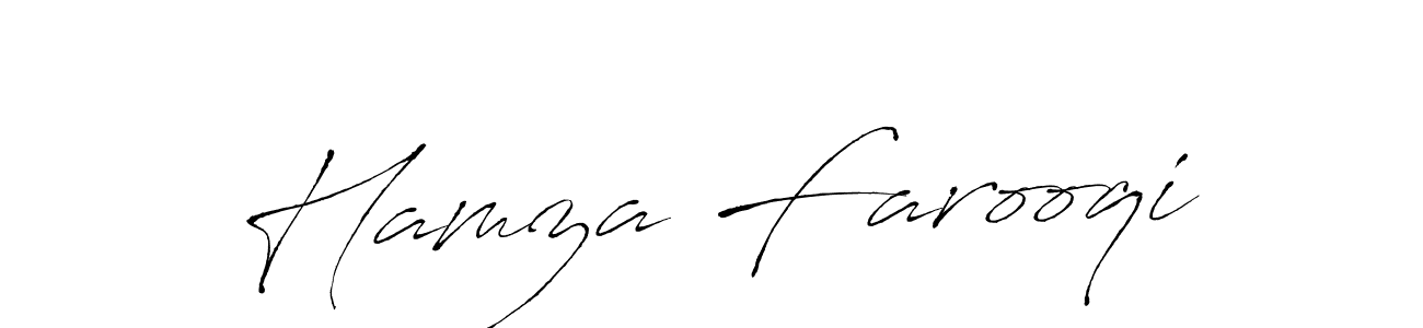 Make a beautiful signature design for name Hamza Farooqi. With this signature (Antro_Vectra) style, you can create a handwritten signature for free. Hamza Farooqi signature style 6 images and pictures png