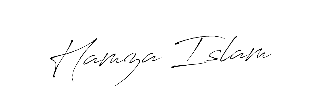 Design your own signature with our free online signature maker. With this signature software, you can create a handwritten (Antro_Vectra) signature for name Hamza Islam. Hamza Islam signature style 6 images and pictures png