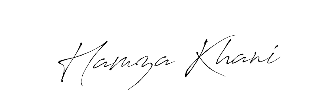 Make a beautiful signature design for name Hamza Khani. With this signature (Antro_Vectra) style, you can create a handwritten signature for free. Hamza Khani signature style 6 images and pictures png
