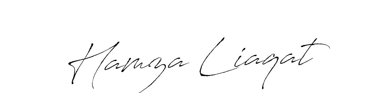 Design your own signature with our free online signature maker. With this signature software, you can create a handwritten (Antro_Vectra) signature for name Hamza Liaqat. Hamza Liaqat signature style 6 images and pictures png