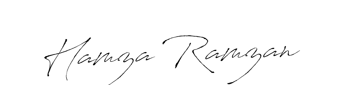 How to make Hamza Ramzan name signature. Use Antro_Vectra style for creating short signs online. This is the latest handwritten sign. Hamza Ramzan signature style 6 images and pictures png