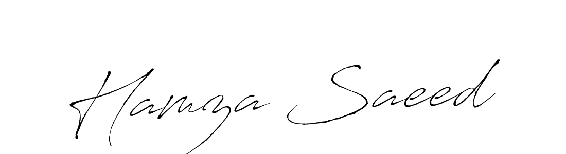 Design your own signature with our free online signature maker. With this signature software, you can create a handwritten (Antro_Vectra) signature for name Hamza Saeed. Hamza Saeed signature style 6 images and pictures png