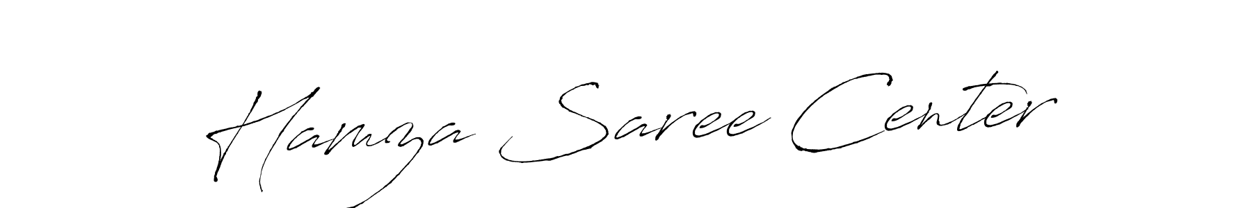 How to make Hamza Saree Center name signature. Use Antro_Vectra style for creating short signs online. This is the latest handwritten sign. Hamza Saree Center signature style 6 images and pictures png